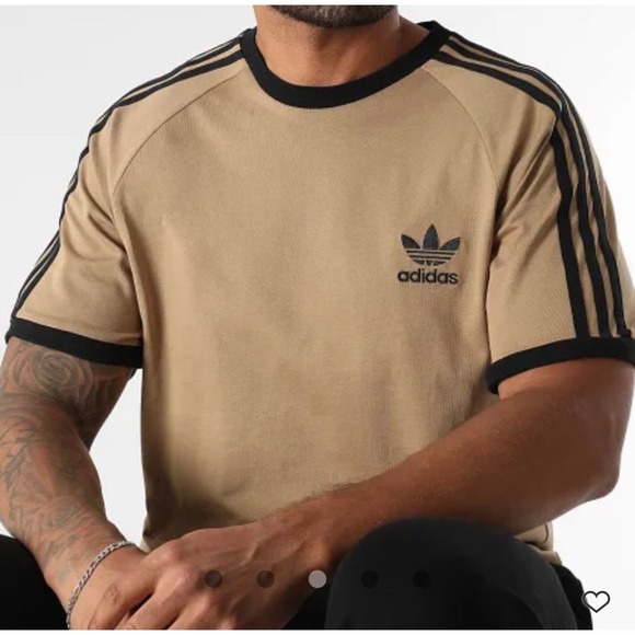 NEW MENS ADIDAS ORIGINALS CALIFORNIA Tee T SHIRT Small JY1370 Cardboard brown - Picture 2 of 7